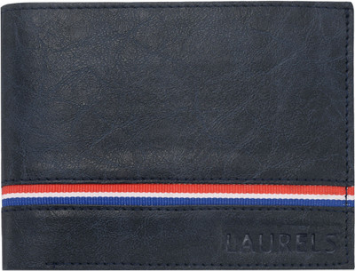 

Laurels Men Blue Artificial Leather Wallet(10 Card Slots)