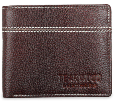 

Teakwood Men Brown Genuine Leather Wallet(2 Card Slots)