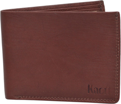 

Knott Men Brown Genuine Leather Wallet(8 Card Slots), Brown-05