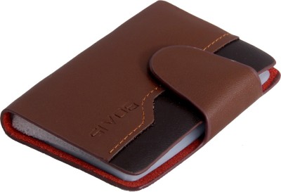 

ShopoSite Men Brown Artificial Leather Card Holder(1 Card Slot)