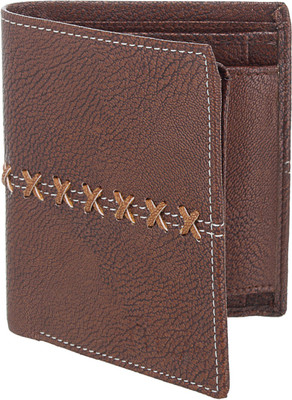 

The Blue Pink Men Brown Artificial Leather Wallet(6 Card Slots), Brown-02
