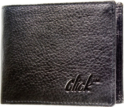 

Click Men Black Genuine Leather Wallet(5 Card Slots)