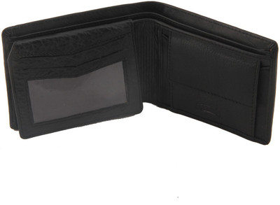 

In Touch Men Black Genuine Leather Wallet(6 Card Slots)