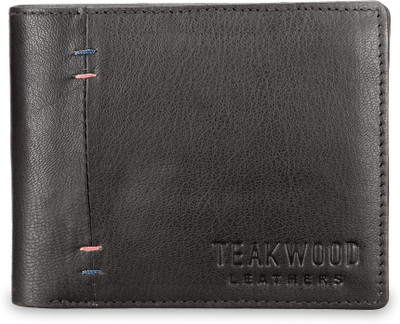 

Teakwood Men Black Genuine Leather Wallet(2 Card Slots)