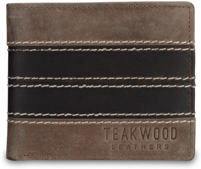 

Teakwood Men Brown Genuine Leather Wallet(8 Card Slots)