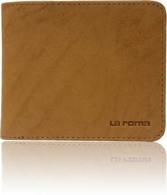 

La Roma Men Tan Genuine Leather Wallet(3 Card Slots)
