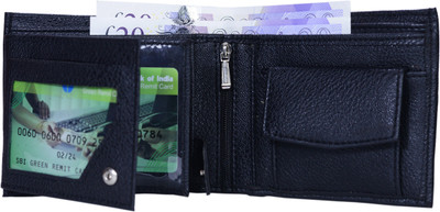 

Hide & Sleek Men Formal Black Artificial Leather Wallet(7 Card Slots), Black-19