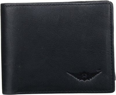 

MASKINO Men Black Genuine Leather Wallet(4 Card Slots)