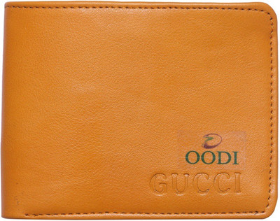 

OODI Men Tan Genuine Leather Wallet(6 Card Slots)