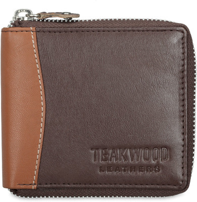 

Teakwood Men Brown Genuine Leather Wallet(2 Card Slots)