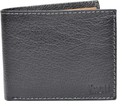 

Knott Men Black Genuine Leather Wallet(10 Card Slots), Black-17