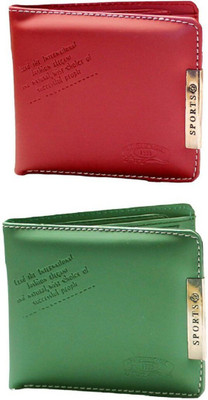 

Assashion Boys Maroon, Green Artificial Leather Wallet(3 Card Slots), Green;magenta
