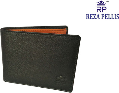 

REZA PELLIS Men Multicolor Genuine Leather Wallet(7 Card Slots), Black