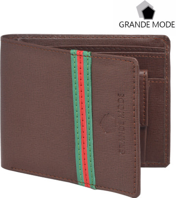 

Grande Mode Men Brown Genuine Leather Wallet(3 Card Slots), Brown-01