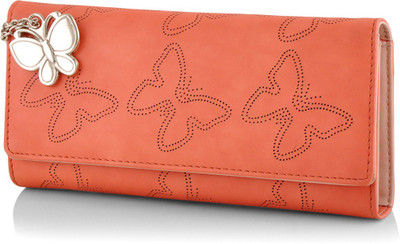 

Butterflies Casual Orange Clutch