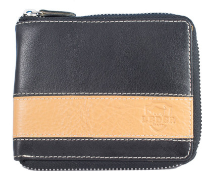 Accezory Men Black Artificial Leather Wallet(3 Card Slots)