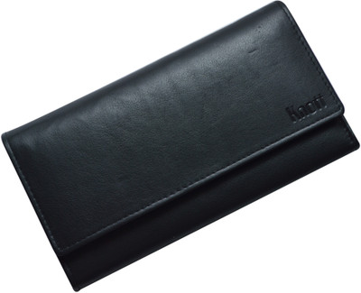 

Knott Women Formal Black Genuine Leather Wallet(6 Card Slots)