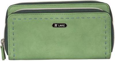 

Lavie Women Casual Green Artificial Leather Wallet(4 Card Slots)