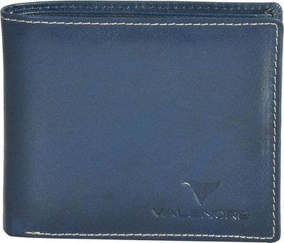 

VALENORE Men Blue Genuine Leather Wallet(8 Card Slots)