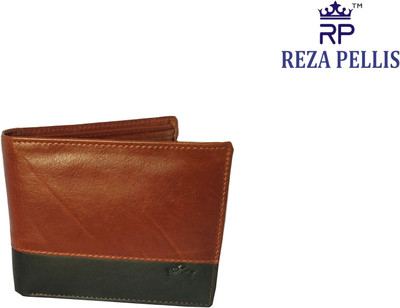 

REZA PELLIS Men Multicolor Genuine Leather Wallet(10 Card Slots), Black;brown