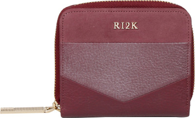 

RI2K Girls Multicolor Genuine Leather Wallet(8 Card Slots), Wine shiny wine-02