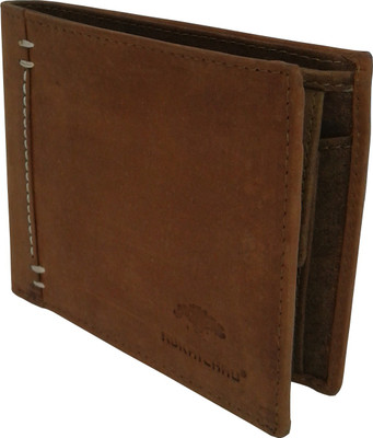 

NUKAICHAU Men Brown Genuine Leather Wallet(3 Card Slots), Brn-3