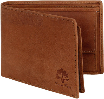 

Rustic Town Men Brown Genuine Leather Wallet(9 Card Slots)