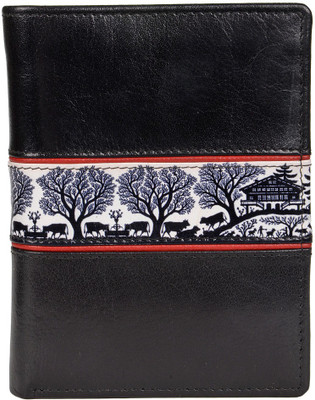 

Da Milano Men Black Genuine Leather Wallet(12 Card Slots)