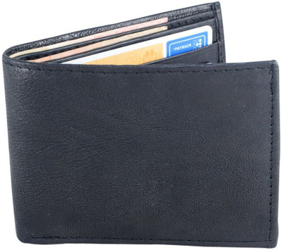 

Holboro Men Black Genuine Leather Wallet(6 Card Slots)