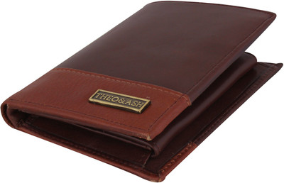 

Theo&Ash Men Brown Genuine Leather Wallet(6 Card Slots), Hickory brown