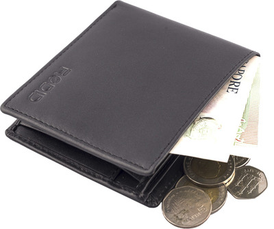 

Rodid Men Black Genuine Leather Wallet(3 Card Slots)