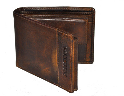 

DHide Designs Men Casual Brown Genuine Leather Wallet(10 Card Slots)