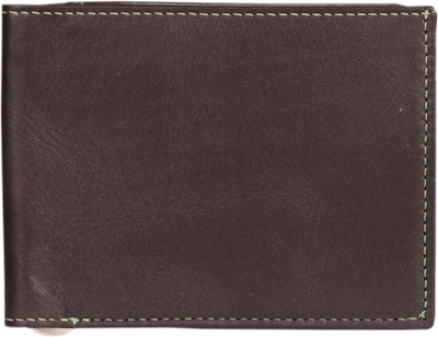 

Leather World Men Brown Genuine Leather Money Clip(6 Card Slots)