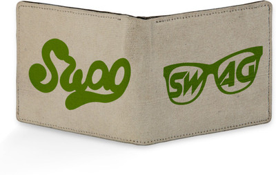 

ShopMantra Men Casual, Formal Beige Genuine Leather, Canvas Wallet(6 Card Slots), Multicolor-01