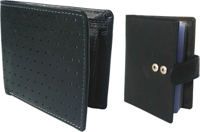 

NUKAICHAU Men Black Genuine Leather Wallet(3 Card Slots)