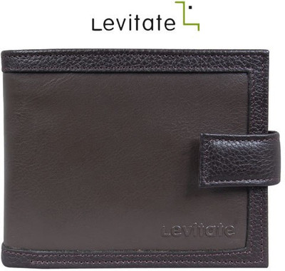 

Levitate Men Brown Genuine Leather Wallet(7 Card Slots)