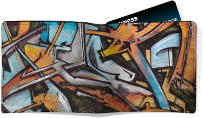 

Incraze Men Casual Blue, Yellow Genuine Leather Wallet(6 Card Slots), Multicolor