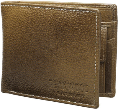 

Teakwood Men Brown Genuine Leather Wallet(4 Card Slots)