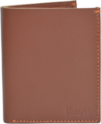 

Knott Men Brown Genuine Leather Wallet(6 Card Slots), Brown-14
