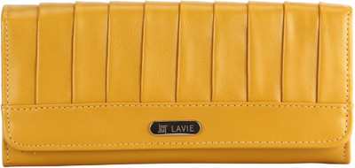 

Lavie Women Evening/Party, Casual Yellow Artificial Leather Wallet(5 Card Slots), Ocher