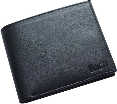 

Knott Men Black Genuine Leather Wallet(15 Card Slots), Black-16