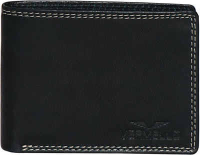 

Vermello Men Black Artificial Leather Wallet(6 Card Slots)