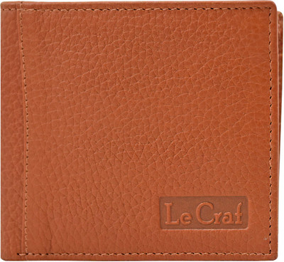 

Le Craf Men Tan Genuine Leather Wallet(8 Card Slots)