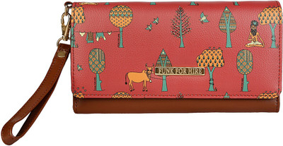

FUNK FOR HIRE Women Multicolor Artificial Leather Wallet(11 Card Slots), Red