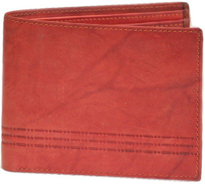 

Tops Men Tan Genuine Leather Wallet(4 Card Slots)