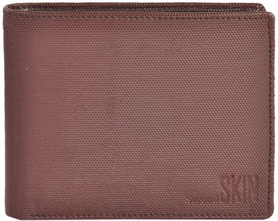 

Second Skin Men Brown Genuine Leather Wallet(10 Card Slots)