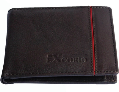

eXcorio Men Brown Genuine Leather Wallet(4 Card Slots), Dark brown