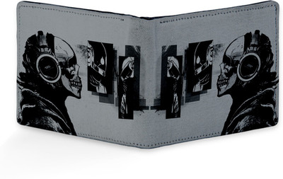 

ShopMantra Men Casual, Evening/Party Black Genuine Leather, Canvas Wallet(5 Card Slots)