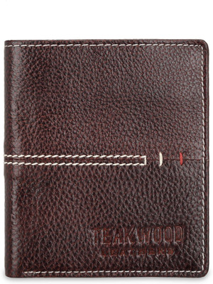 

Teakwood Men Brown Genuine Leather Wallet(2 Card Slots)