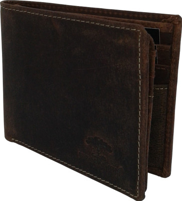 

NUKAICHAU Men Brown Genuine Leather Wallet(10 Card Slots), Hun brn 10b